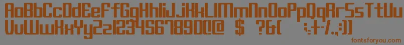 Block C17 Bold Font – Brown Fonts on Gray Background