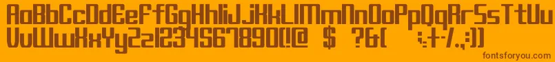 Block C17 Bold Font – Brown Fonts on Orange Background