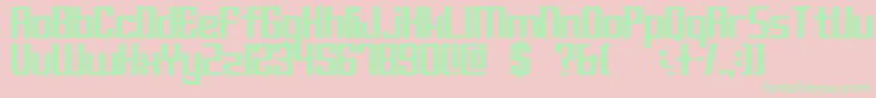 Block C17 Bold Font – Green Fonts on Pink Background