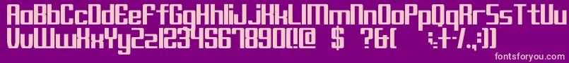 Block C17 Bold Font – Pink Fonts on Purple Background