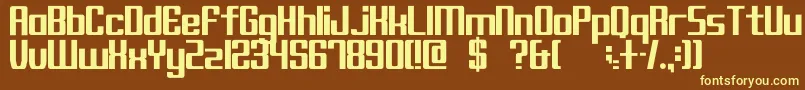 Block C17 Bold Font – Yellow Fonts on Brown Background