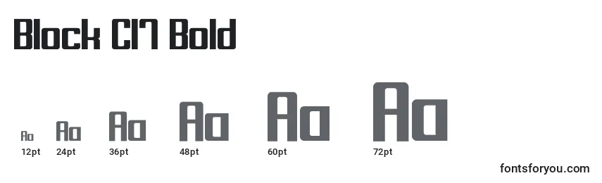 Block C17 Bold Font Sizes