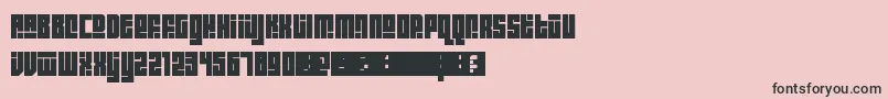 Шрифт block out – чёрные шрифты на розовом фоне