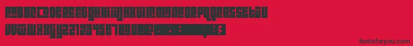 block out Font – Black Fonts on Red Background