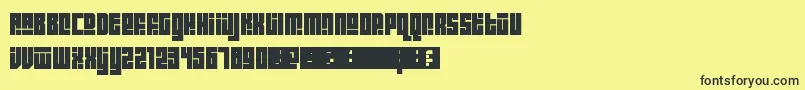 block out Font – Black Fonts on Yellow Background
