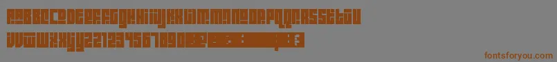 Шрифт block out – коричневые шрифты на сером фоне
