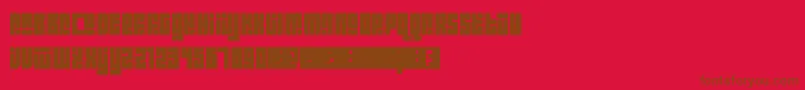 block out Font – Brown Fonts on Red Background