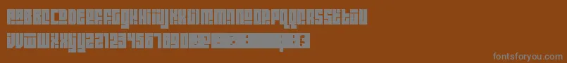 block out Font – Gray Fonts on Brown Background