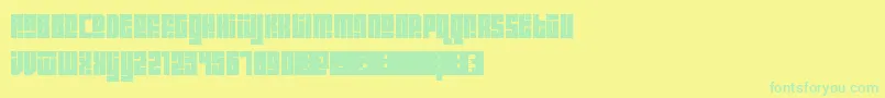 Подробнее о шрифте block out Шрифт block out – зелёные шрифты на жёлтом фоне