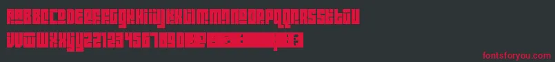 block out Font – Red Fonts on Black Background