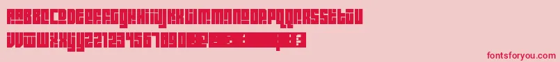 block out Font – Red Fonts on Pink Background