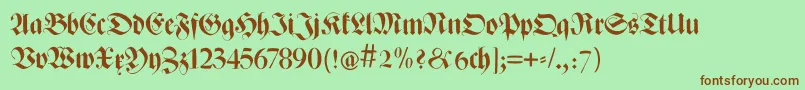 Zenfrax Font – Brown Fonts on Green Background