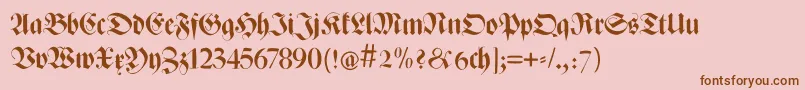 Zenfrax Font – Brown Fonts on Pink Background