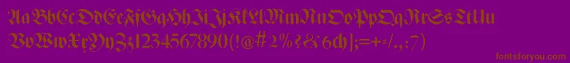 Zenfrax Font – Brown Fonts on Purple Background