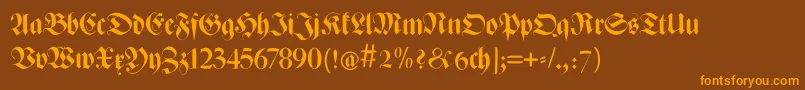 Zenfrax Font – Orange Fonts on Brown Background
