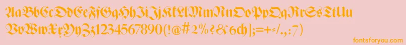 Zenfrax Font – Orange Fonts on Pink Background