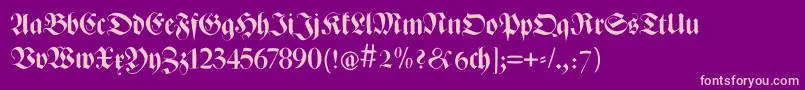 Zenfrax Font – Pink Fonts on Purple Background