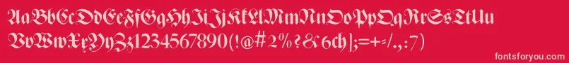 Zenfrax Font – Pink Fonts on Red Background