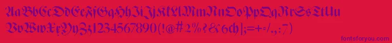 Zenfrax Font – Purple Fonts on Red Background