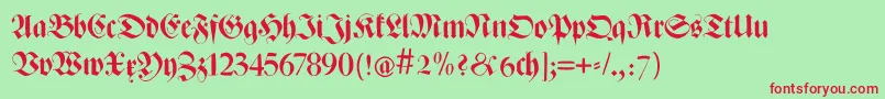 Zenfrax Font – Red Fonts on Green Background