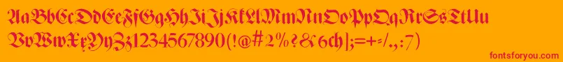 Zenfrax Font – Red Fonts on Orange Background