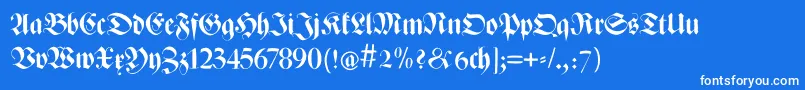 Zenfrax Font – White Fonts on Blue Background