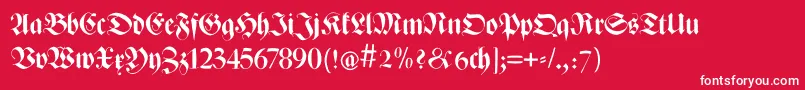 Zenfrax Font – White Fonts on Red Background