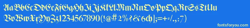 Zenfrax Font – Yellow Fonts on Blue Background