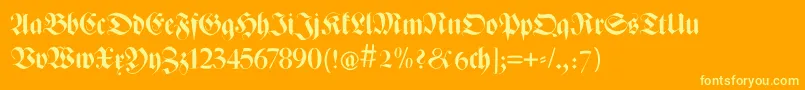 Zenfrax Font – Yellow Fonts on Orange Background