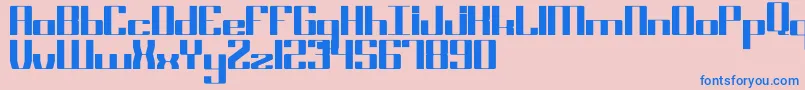 Block17 Bold Font – Blue Fonts on Pink Background