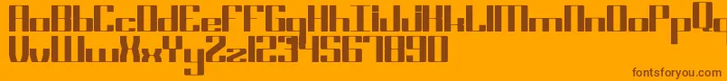 Block17 Bold Font – Brown Fonts on Orange Background