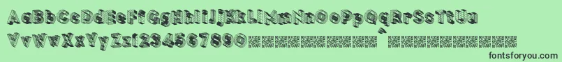 BLOCKCHAIN Font – Black Fonts on Green Background