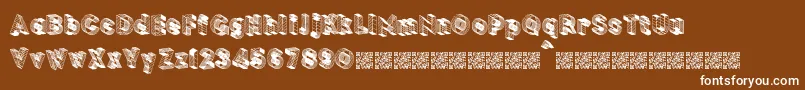 BLOCKCHAIN Font – White Fonts on Brown Background