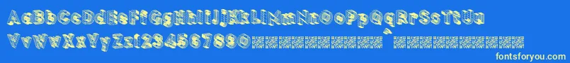 BLOCKCHAIN Font – Yellow Fonts on Blue Background