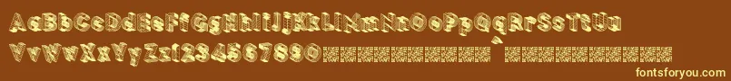 BLOCKCHAIN Font – Yellow Fonts on Brown Background