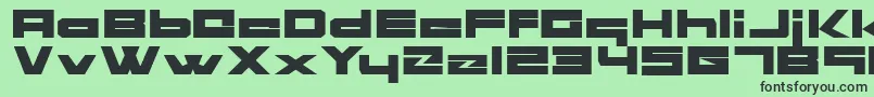 BlockHead-Schriftart – Schwarze Schriften auf grünem Hintergrund