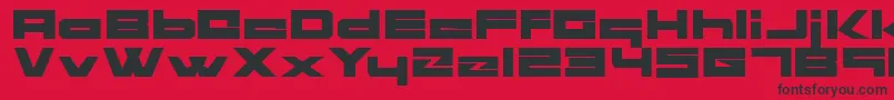 Fonte BlockHead – fontes pretas em um fundo vermelho