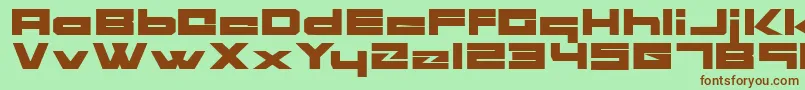 BlockHead Font – Brown Fonts on Green Background