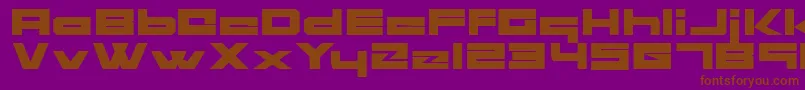 Fonte BlockHead – fontes marrons em um fundo roxo