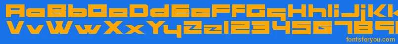 More about BlockHead Font BlockHead Font – Orange Fonts on Blue Background
