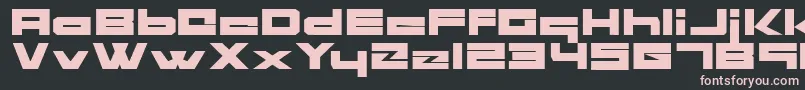 Police BlockHead – polices roses sur fond noir