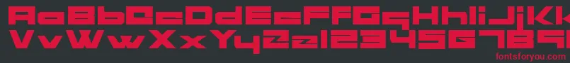 Czcionka BlockHead – czerwone czcionki na czarnym tle