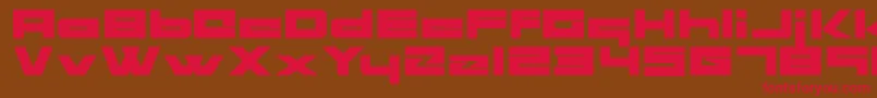 BlockHead Font – Red Fonts on Brown Background