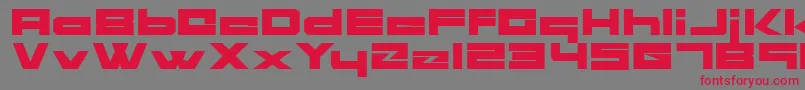 fuente BlockHead – Fuentes Rojas Sobre Fondo Gris