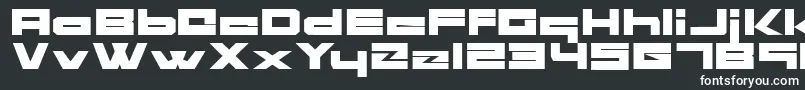 Czcionka BlockHead – białe czcionki na czarnym tle