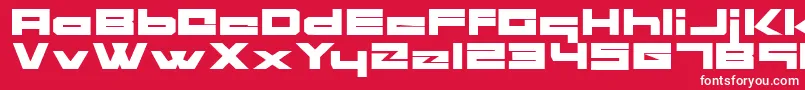 フォントBlockHead – 赤い背景に白い文字