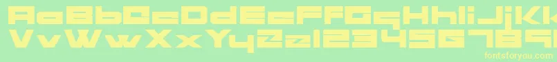 BlockHead Font – Yellow Fonts on Green Background