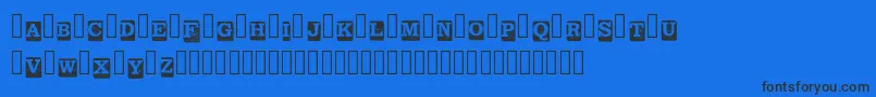 BlockLetters Demo Regular Font – Black Fonts on Blue Background