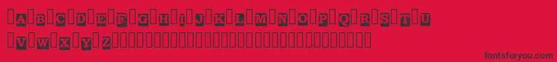 BlockLetters Demo Regular Font – Black Fonts on Red Background