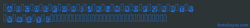 BlockLetters Demo Regular Font – Blue Fonts on Black Background